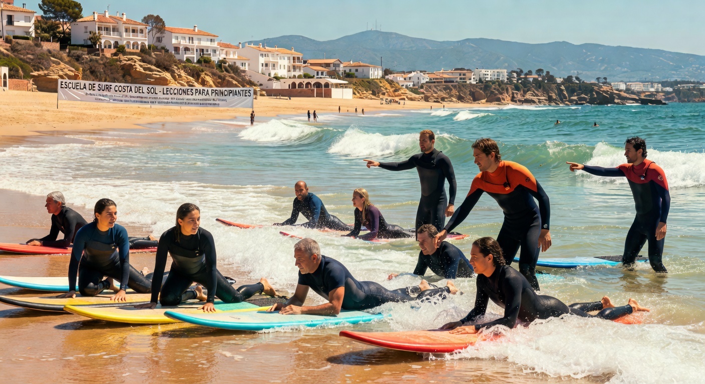Aprendizaje activo surf Costa del Sol
